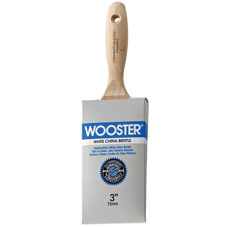 Wooster 3" Flat Sash White China Bristle, Paint Brush, Wood Handle L1104